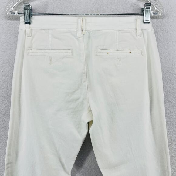 PILCRO AND THE LETTERPRESS Pants 25 Hyphen Chinos Ankle Cuffed Low Rise White - Picture 8 of 16
